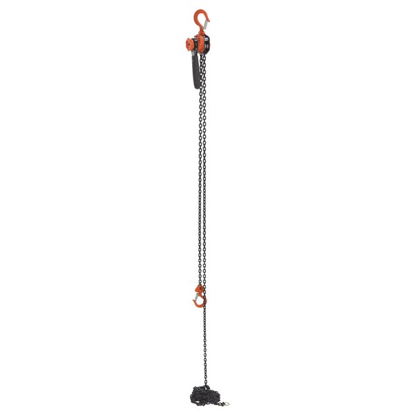 Vestil Economy Lever Hoist, 0.5K, 15 ft., 500 lbs Load Capacity, 15 ft Hoist Lift, Hook ELH-05-15 - main
